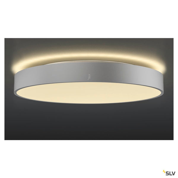 SLV MEDO® 60, wall- and ceiling-mounted light, round, 2700/3000/4000K, 39W, trailing-edge phase, 110°, grey 1007324