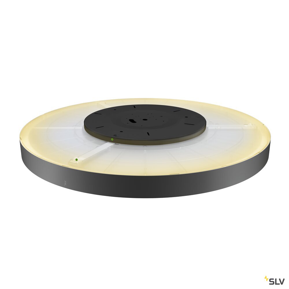 SLV MEDO® 90, ceiling-mounted light, round, 2700/3000/4000K, 79W, trailing-edge phase, 110°, black 1007325