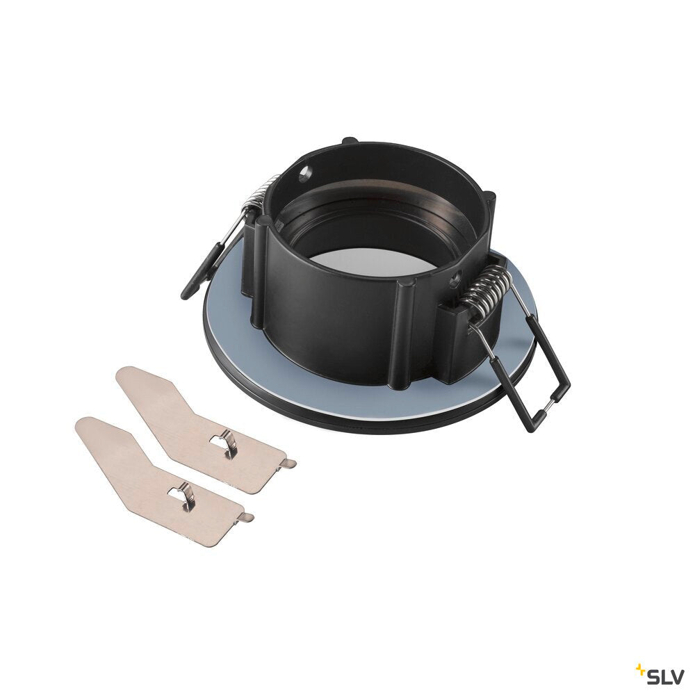 SLV NEW TRIA® 68, ceiling installation ring, D: 8.3 H: 3.55 cm, IP 65, incl. glass, black 1007336