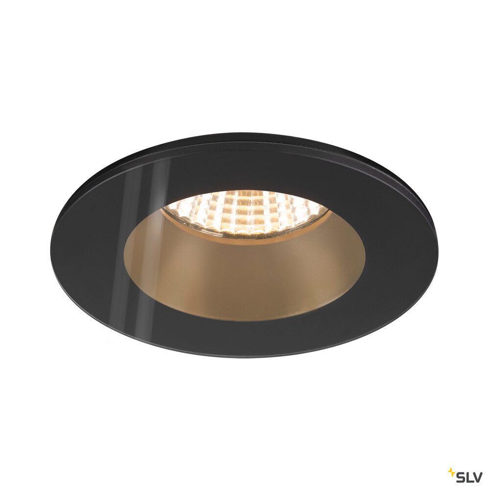 SLV NEW TRIA® 68, ceiling installation ring, D: 8.3 H: 3.55 cm, IP 65, incl. glass, black 1007336