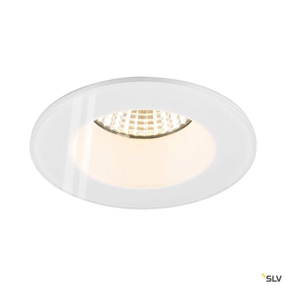 SLV NEW TRIA® 68, ceiling installation ring, D: 8.3 H: 3.55 cm, IP 65, incl. glass, white 1007337