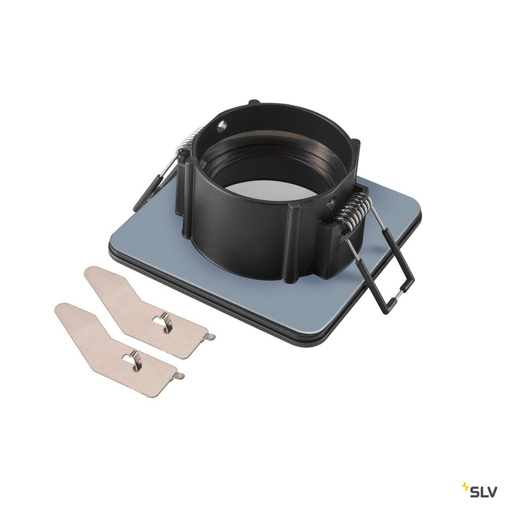SLV NEW TRIA® 68, ceiling installation ring, L: 8.3 W: 8.3 H: 3.55 cm, IP 65, incl. glass, black 1007338