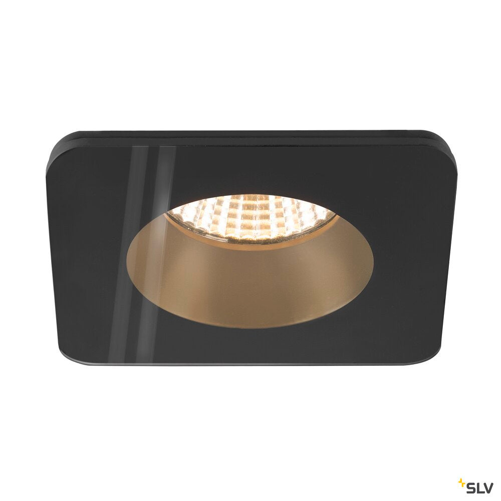 SLV NEW TRIA® 68, ceiling installation ring, L: 8.3 W: 8.3 H: 3.55 cm, IP 65, incl. glass, black 1007338