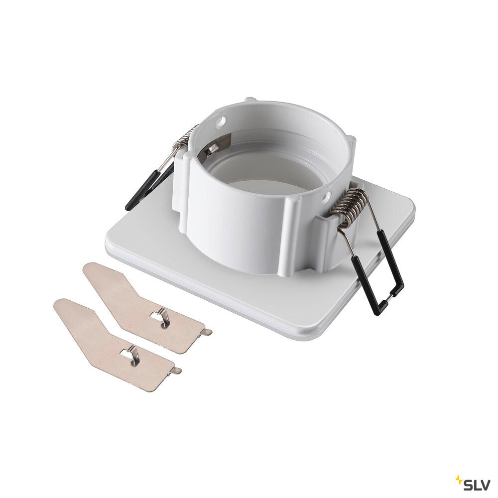 SLV NEW TRIA® 68, ceiling installation ring, L: 8.3 W: 8.3 H: 3.55 cm, IP 65, incl. glass, white 1007339