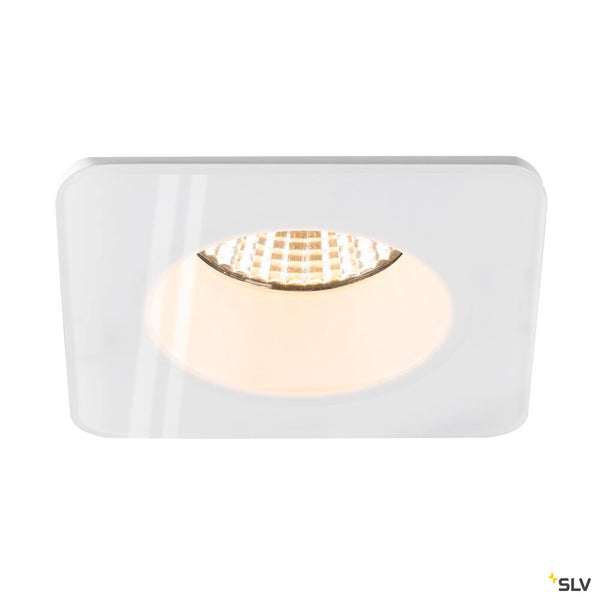 SLV NEW TRIA® 68, ceiling installation ring, L: 8.3 W: 8.3 H: 3.55 cm, IP 65, incl. glass, white 1007339