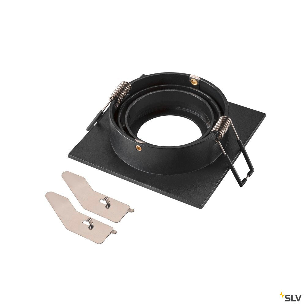 SLV NEW TRIA® 75, ceiling installation ring, L: 9 W: 9 H: 2.6 cm, IP 20, black 1007340