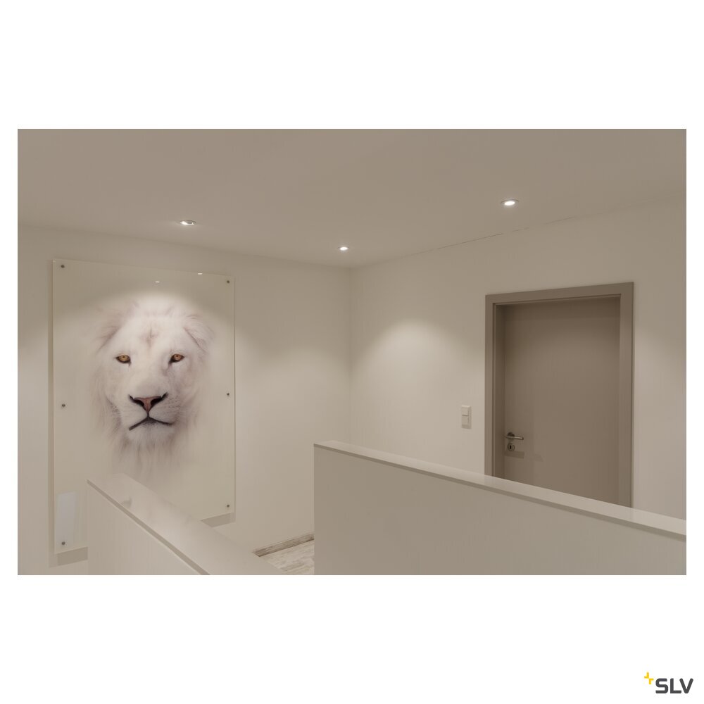 SLV NEW TRIA® 75, ceiling installation ring, D: 9.3 H: 2.6 cm, IP 20, white 1007342