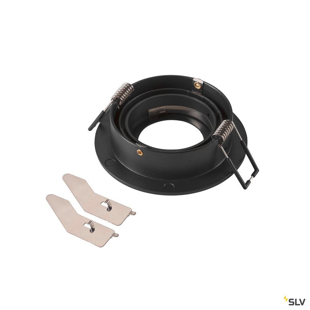 SLV NEW TRIA® 75, ceiling installation ring, D: 9.3 H: 2.6 cm, IP 20, black 1007343