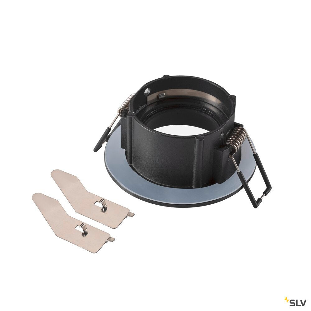 SLV NEW TRIA® 68, ceiling installation ring, D: 8.2 H: 3.4 cm, IP 65, black 1007345