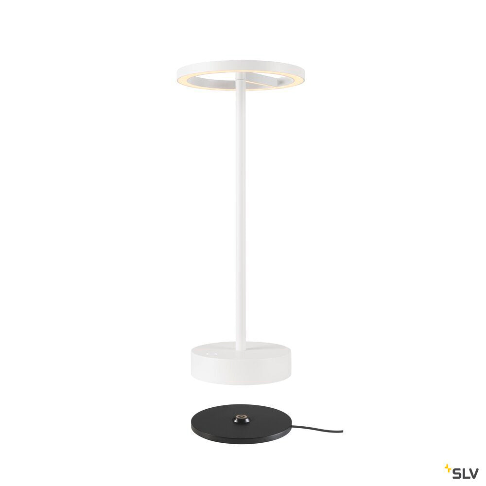 SLV VINOLINA ONE, table lamp, battery, IP54, 2700 K, TOUCH, white 1007357