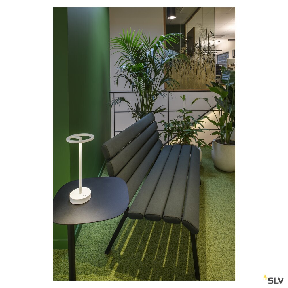 SLV VINOLINA ONE, table lamp, battery, IP54, 2700 K, TOUCH, white 1007357