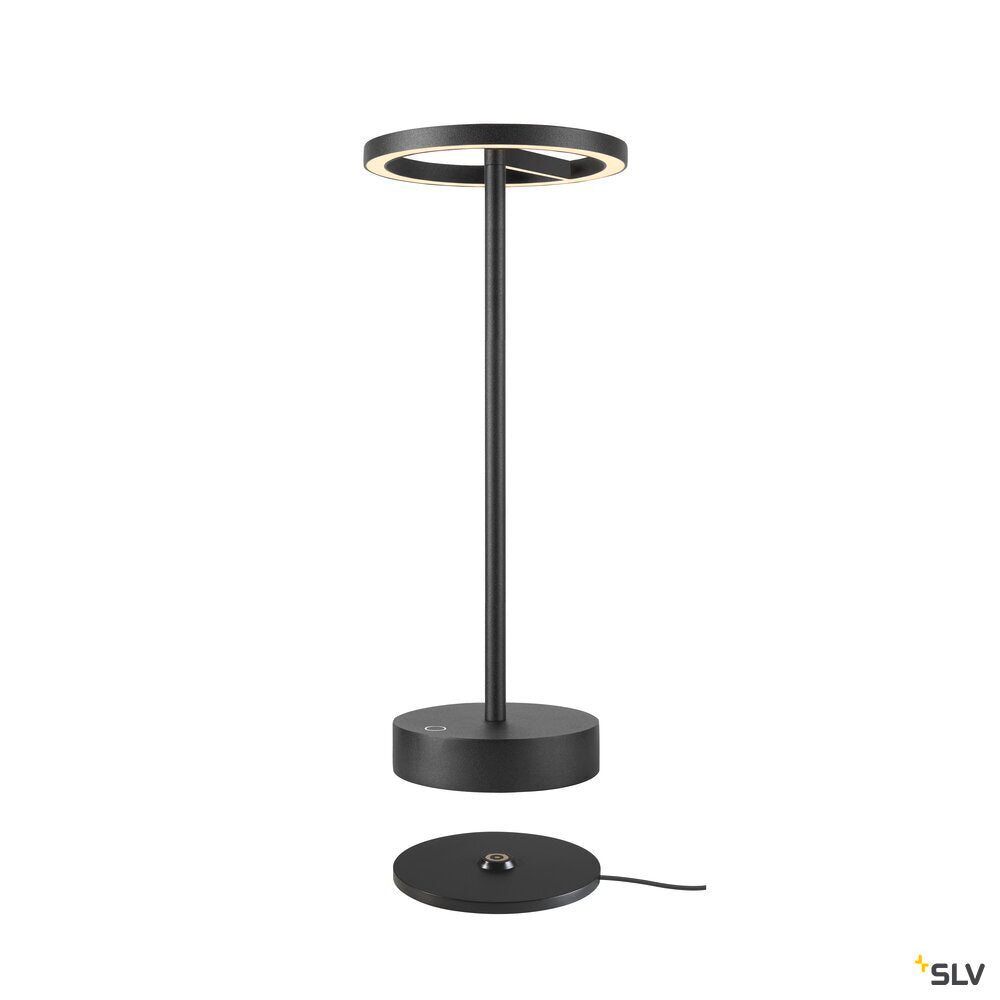 SLV VINOLINA ONE, table lamp, battery, IP54, 2700 K, TOUCH, black 1007359