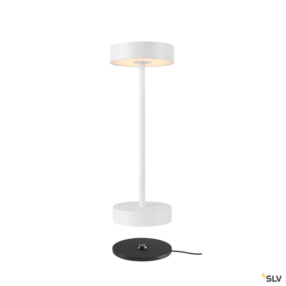 SLV VINOLINA, table lamp, battery, IP54, 2700/3000 K, TOUCH, white 1007360