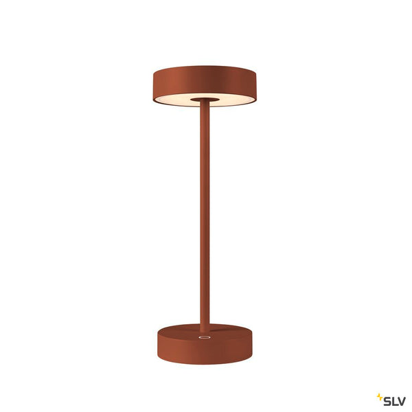 SLV VINOLINA, table lamp, battery, IP54, 2700/3000 K, TOUCH, rust 1007361
