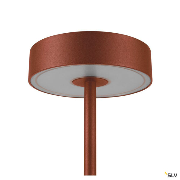SLV VINOLINA, table lamp, battery, IP54, 2700/3000 K, TOUCH, rust 1007361