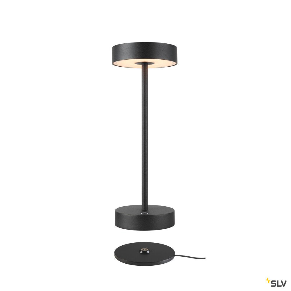 SLV VINOLINA, table lamp, battery, IP54, 2700/3000 K, TOUCH, black 1007362