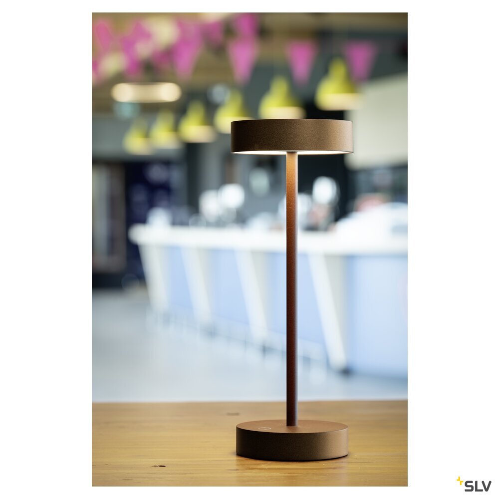 SLV VINOLINA, table lamp, battery, IP54, 2700/3000 K, TOUCH, black 1007362