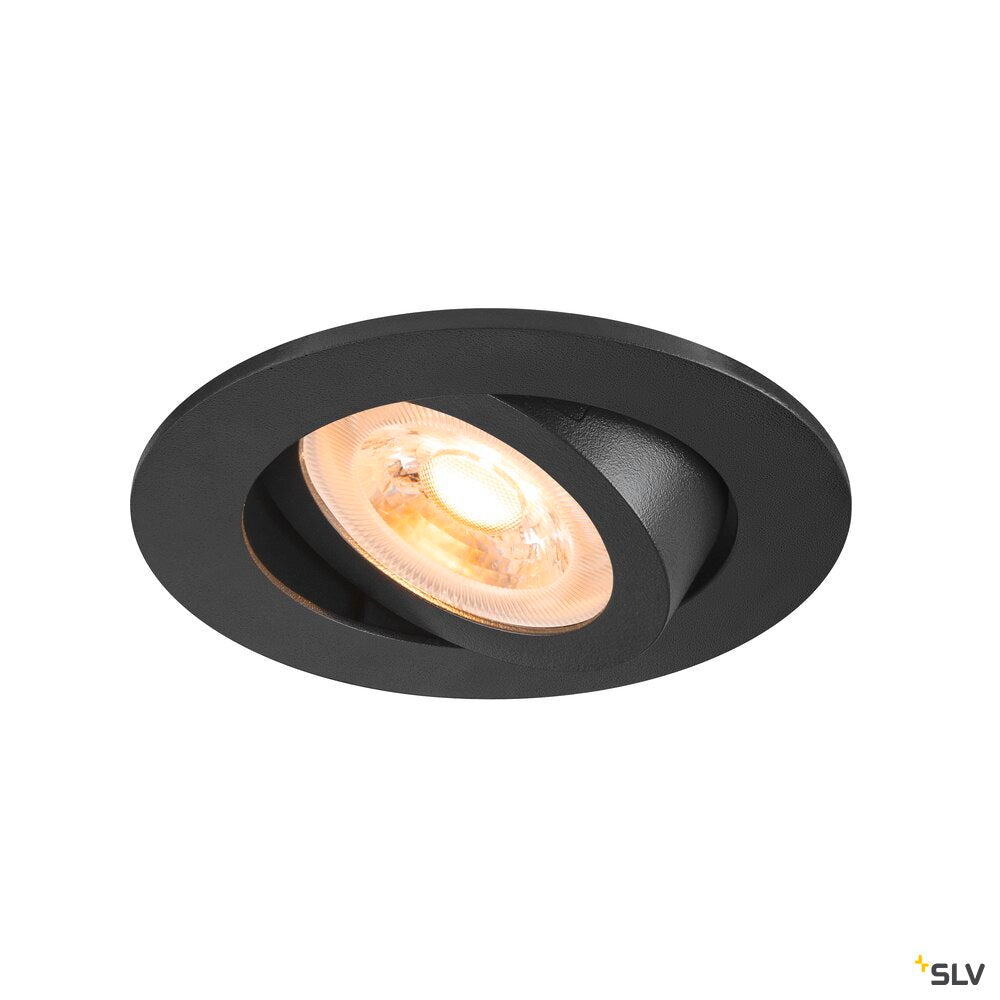 SLV NEW TRIA® 68, recessed ceiling light, round, max. 10W GU10, black 1007369