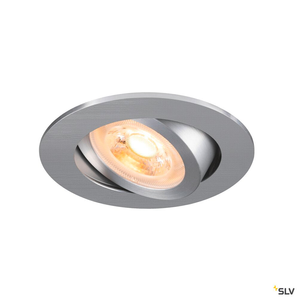 SLV NEW TRIA® 68, recessed ceiling light, round, max. 10W GU10, aluminium 1007370