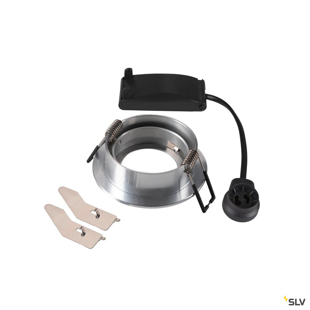 SLV NEW TRIA® 68, recessed ceiling light, round, max. 10W GU10, aluminium 1007370