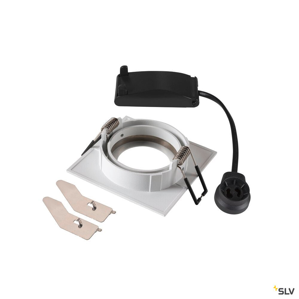 SLV NEW TRIA® 68, recessed ceiling light, square, max. 10W GU10, white 1007371