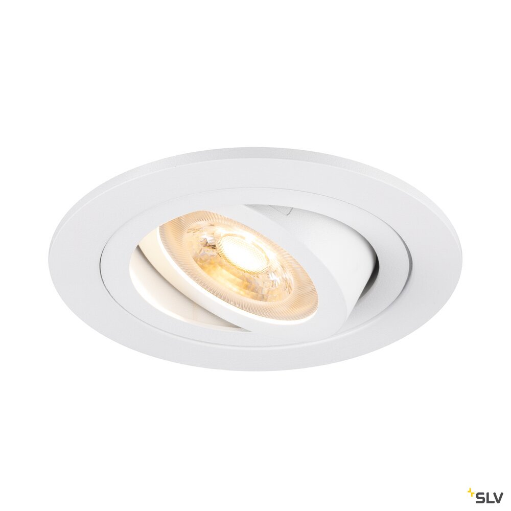 SLV NEW TRIA® 75, recessed ceiling light, round, max. 10W GU10, white 1007374