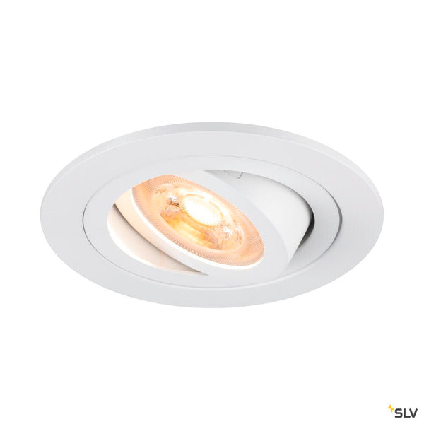 SLV NEW TRIA® 75, recessed ceiling light, round, max. 10W GU10, white 1007374