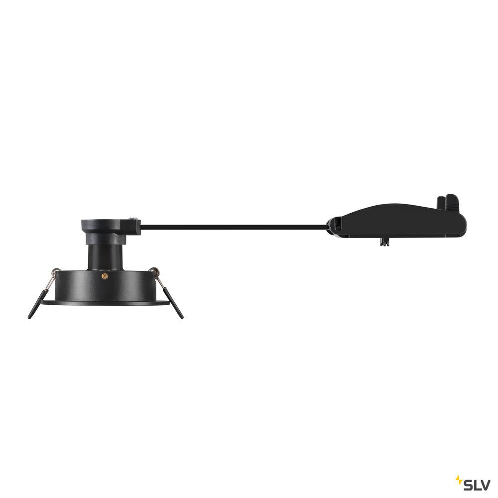 SLV NEW TRIA® 75, recessed ceiling light, round, max. 10W GU10, black 1007375