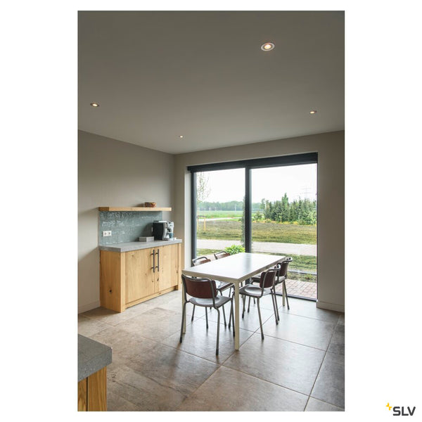 SLV NEW TRIA® 75, recessed ceiling light, round, max. 10W GU10, aluminium 1007376