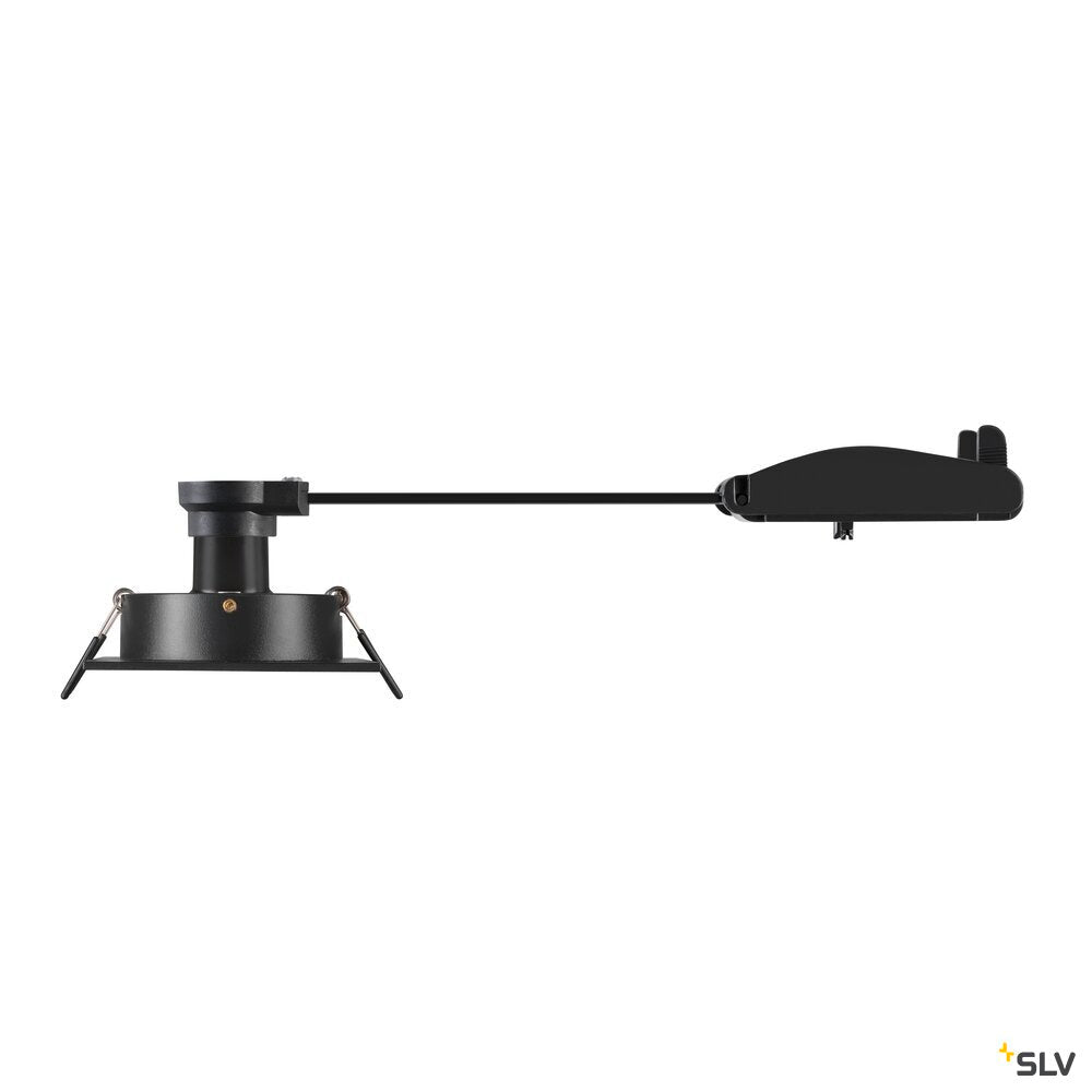 SLV NEW TRIA® 75, recessed ceiling light, square, max. 10W GU10, black 1007378