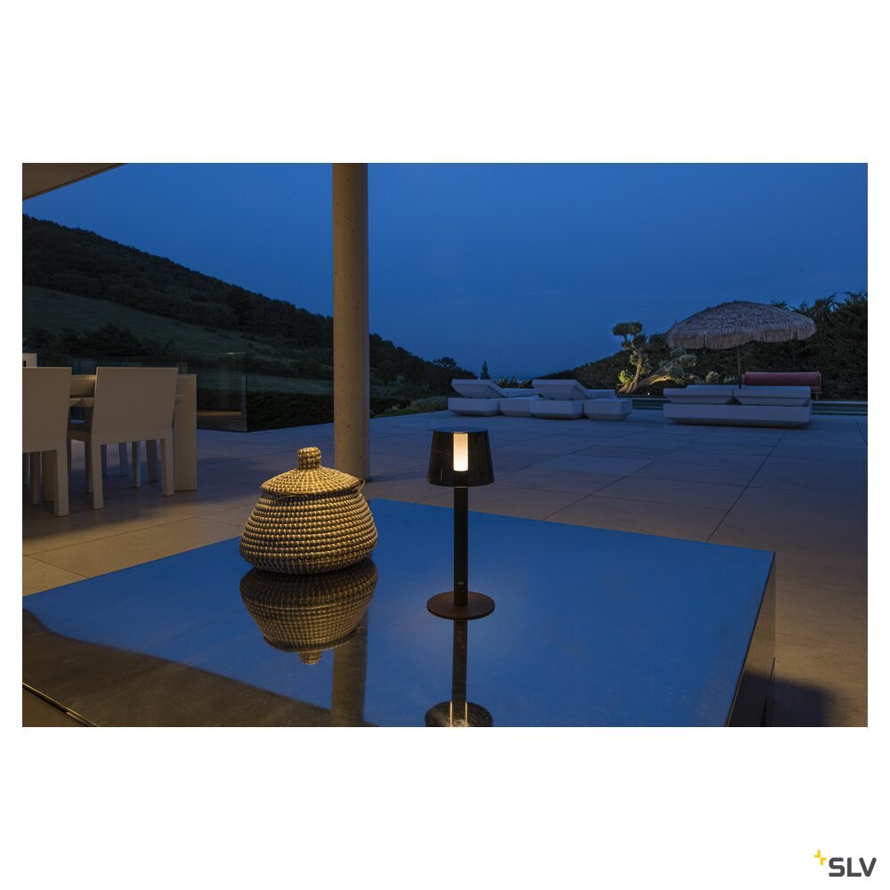 SLV TAHA light set, battery-powered, IP65, 2700K, dimmable, black 1007380