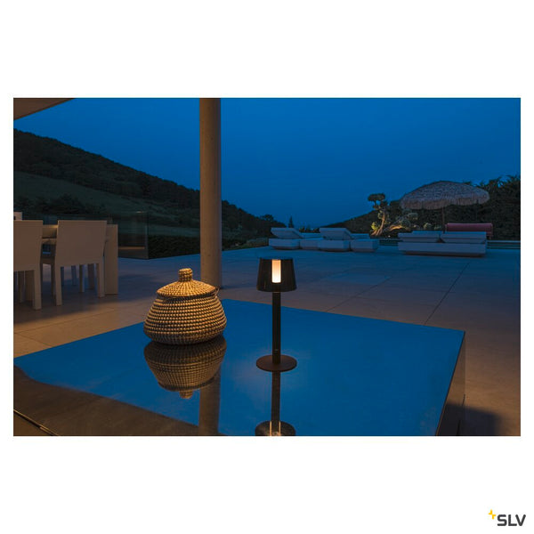 SLV TAHA light set, battery-powered, IP65, 2700K, dimmable, black 1007380