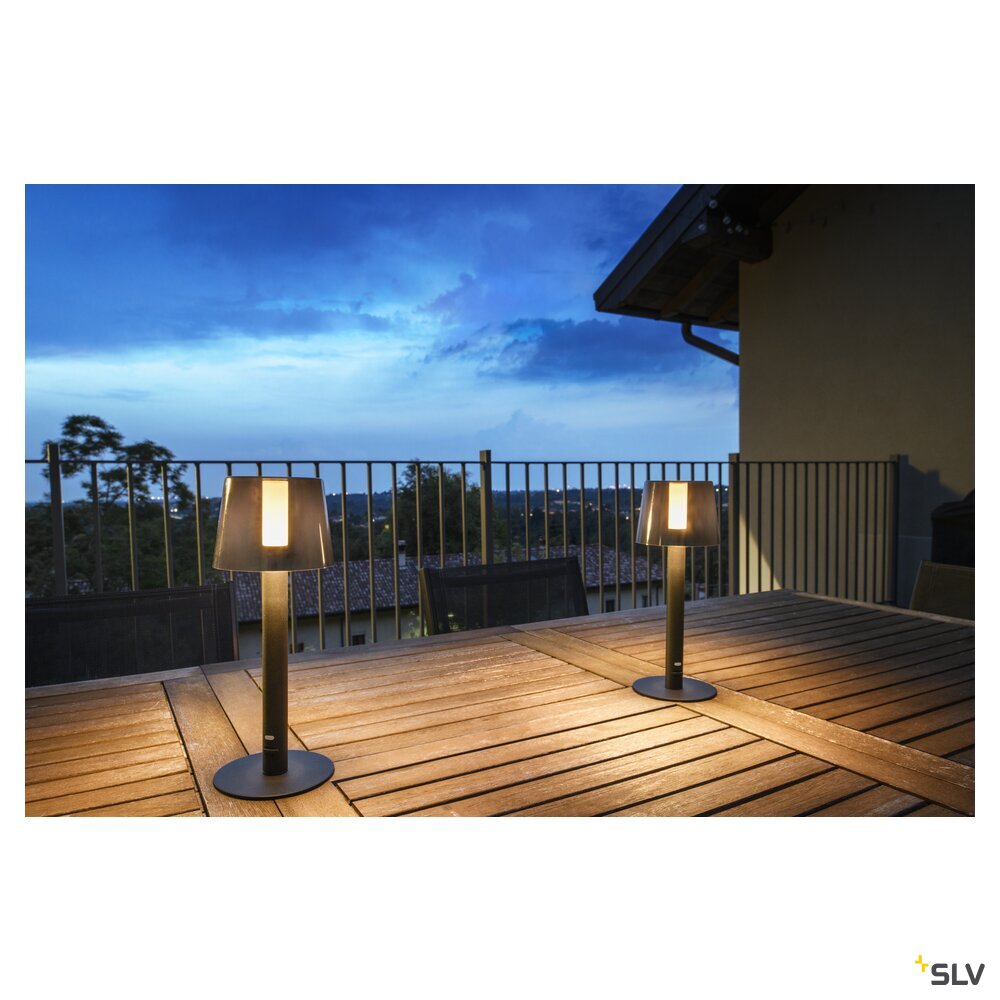 SLV TAHA light set, battery-powered, IP65, 2700K, dimmable, black 1007380