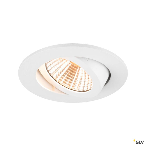 SLV NEW TRIA® 68, recessed ceiling light, 2700K, 38°, IP 20, round, white 1007385
