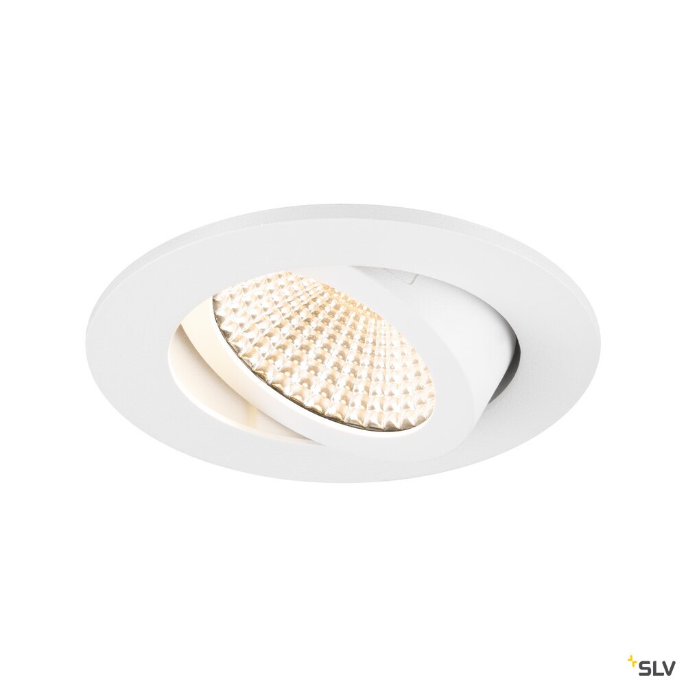 SLV NEW TRIA® 68, recessed ceiling light, 2700K, 60°, IP 20, round, white 1007387