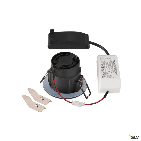 SLV NEW TRIA® 68, recessed ceiling light, 3000K, 38°, IP 20 / IP 65, round, black 1007408