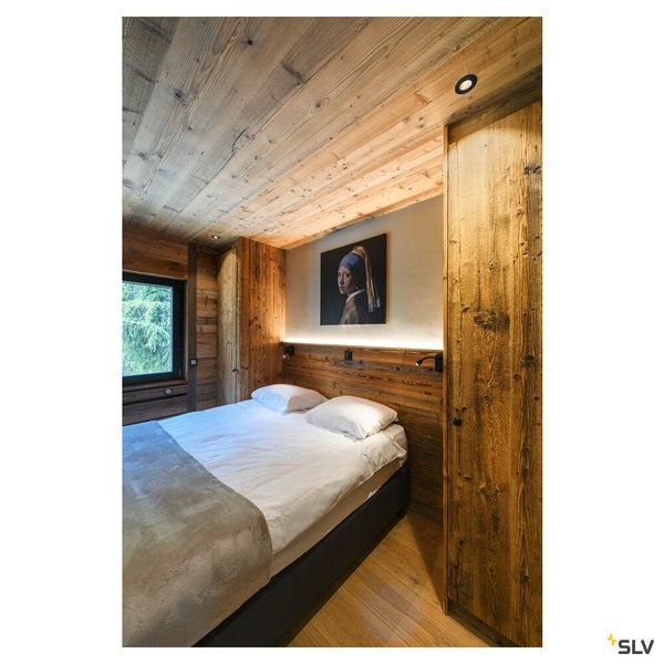 SLV NEW TRIA® 68, recessed ceiling light, 1800-3000K, 60°, IP 20, round, black 1007426