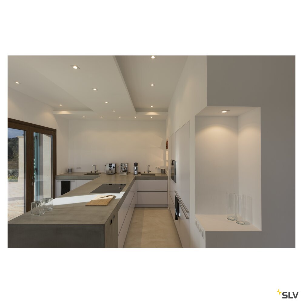 SLV NEW TRIA® 68, recessed ceiling light, 1800-3000K, 38°, IP 20, square, white 1007427