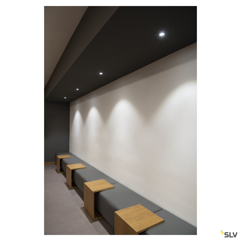 SLV NEW TRIA® UNIVERSAL 68, recessed ceiling light, 2500/3000/4000K, 38°, IP 20, round, black 1007434
