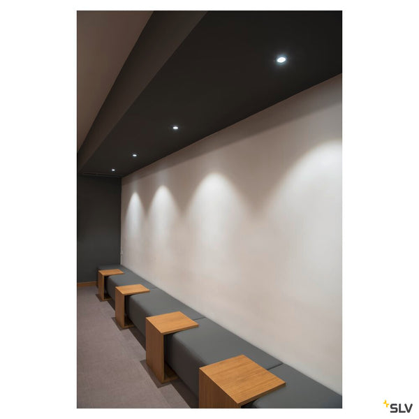 SLV NEW TRIA® UNIVERSAL 68, recessed ceiling light, 2500/3000/4000K, 38°, IP 20, round, black 1007434