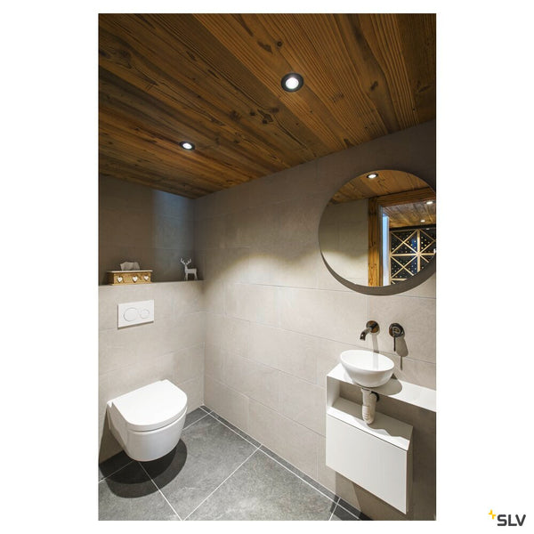 SLV NEW TRIA® UNIVERSAL 68, recessed ceiling light, 2500/3000/4000K, 38°, IP 20, round, black 1007434