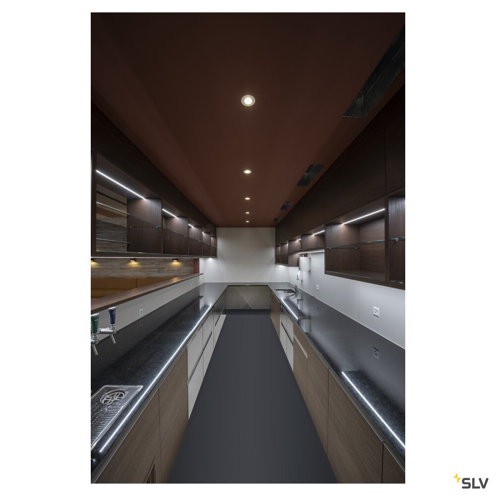 SLV NEW TRIA® UNIVERSAL 68, recessed ceiling light, 2500/3000/4000K, 60°, IP 20, round, white 1007435
