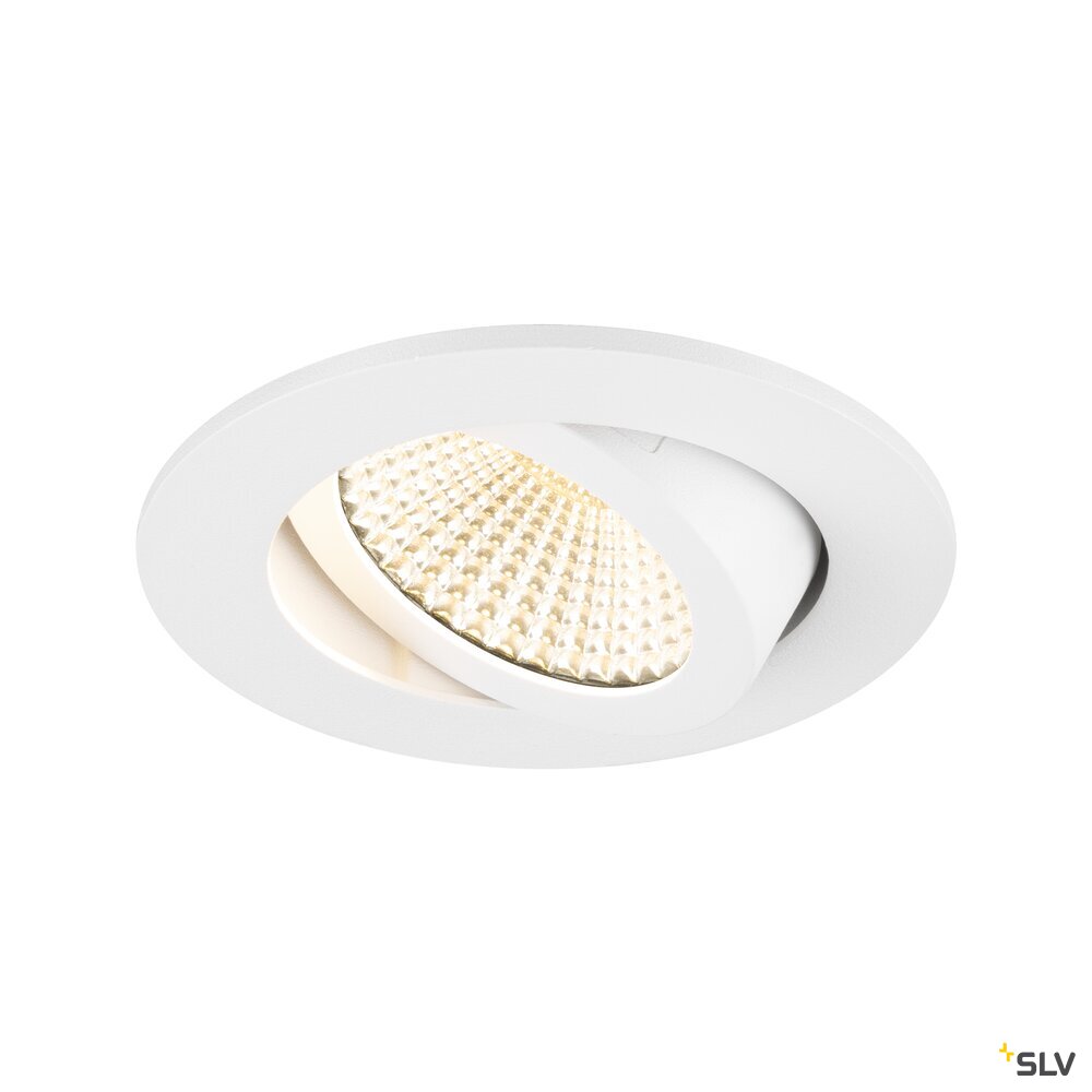SLV NEW TRIA® UNIVERSAL 68, recessed ceiling light, 2500/3000/4000K, 60°, IP 20, round, white 1007435