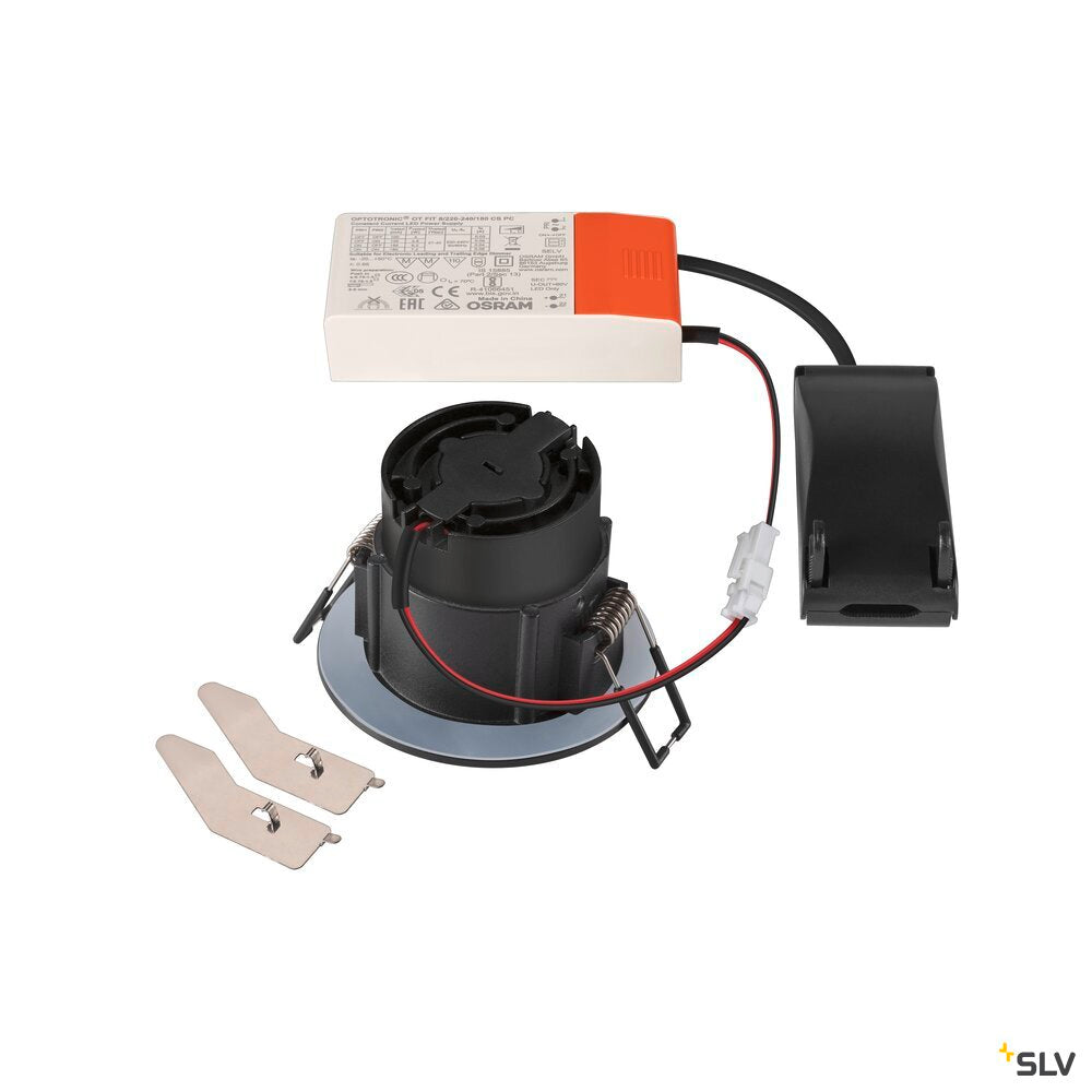 SLV NEW TRIA® UNIVERSAL 68, recessed ceiling light, 2500/3000/4000K, 38°, IP 20 / IP 65, round, black 1007442