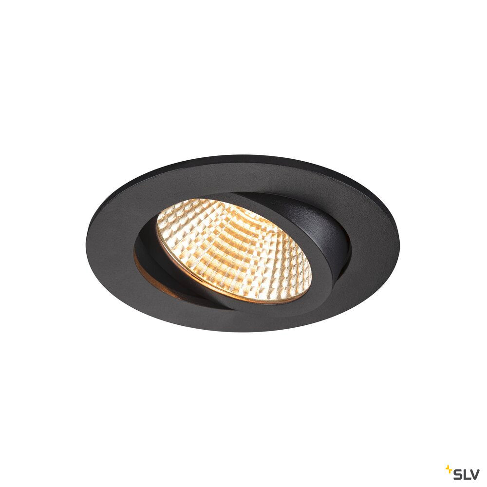 SLV NEW TRIA® 95, ceiling installation ring, D: 11 H: 2.6 cm, IP 20, black 1007444
