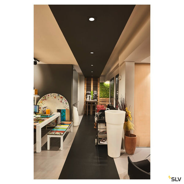 SLV NEW TRIA® 95, ceiling installation ring, L: 11 W: 11 H: 2.6 cm, IP 20, black 1007446