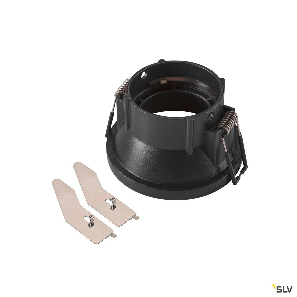 SLV NEW TRIA® 75, ceiling installation ring, recessed, attachment, D: 8.2 H: 4.9 cm, IP 20, black 1007449