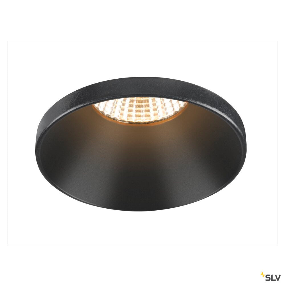 SLV NEW TRIA® 75, ceiling installation ring, recessed, attachment, D: 8.2 H: 4.9 cm, IP 20, black 1007449