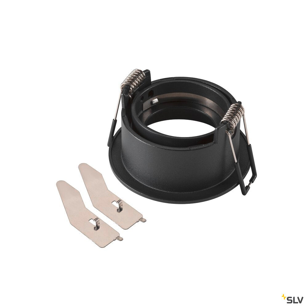SLV NEW TRIA® 68, ceiling installation ring, recessed, D: 8.2 H: 4.4 cm, IP 20, black 1007451