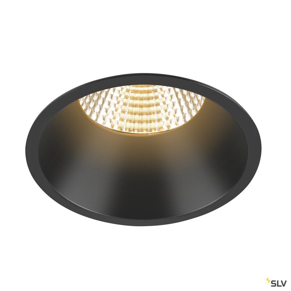 SLV NEW TRIA® 95, ceiling installation ring, recessed, D: 10.3 H: 5.5 cm, IP 20, black 1007452